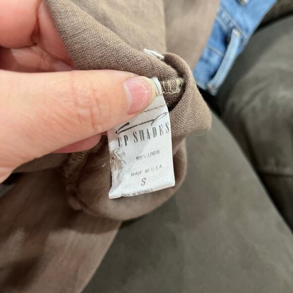 CP Shades 100% Linen Tunic Top Size S Brown Oversized Lagenlook Boho - Picture 6 of 7